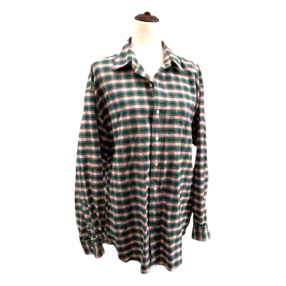 Ralph Lauren Cotton Button Down Long Sleeve Plaid Brushed Shirt - Picture 2 of 16